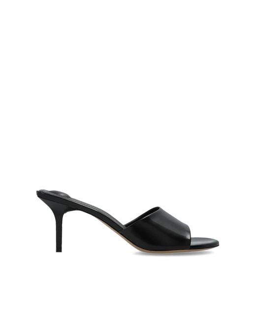 Jacquemus Black Heeled Mules "Cubisto"