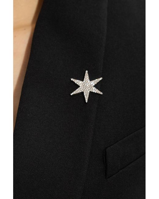 Moschino Black Star-shaped Pin,