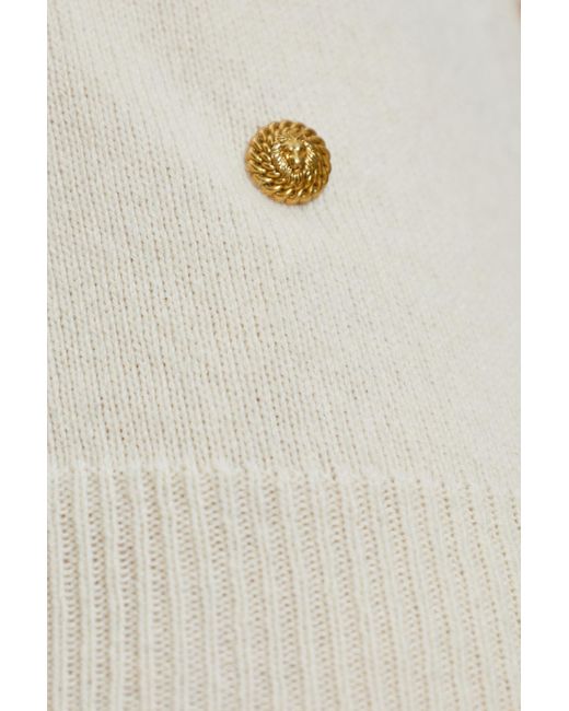 Balmain Natural Short Suede Jacket