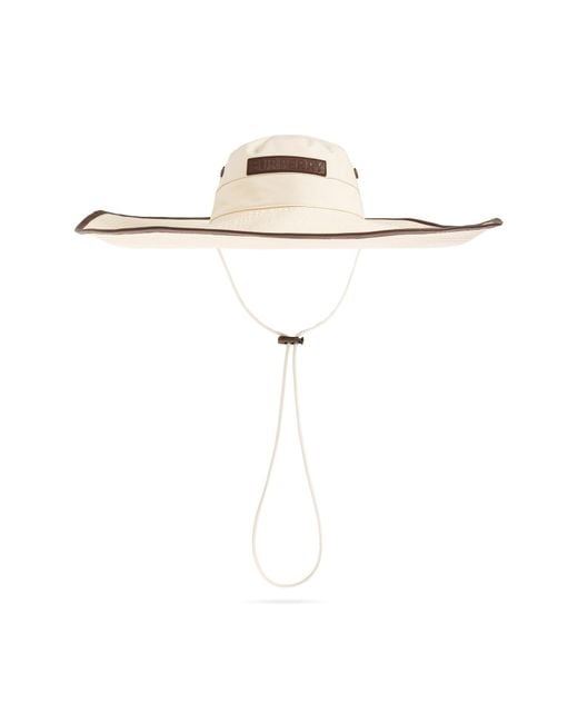 Burberry White Hat With Logo Patch for men