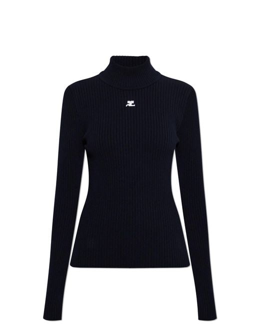 Courreges Blue Jacket With Logo