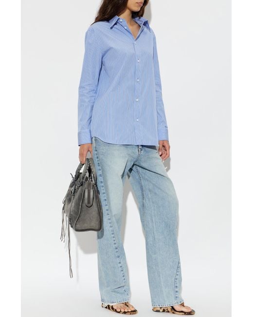 Balenciaga Blue Striped Shirt