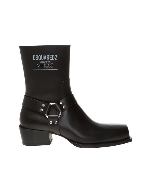 DSquared² Black Ankle Boots for men