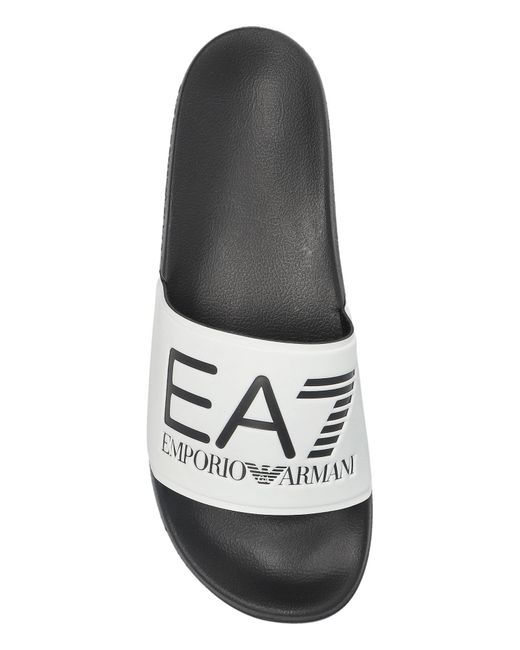 EA7 Black Rubber Flip-Flops