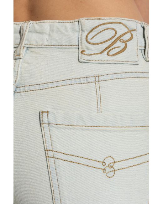 Blumarine Blue Jeans With Flared Legs,