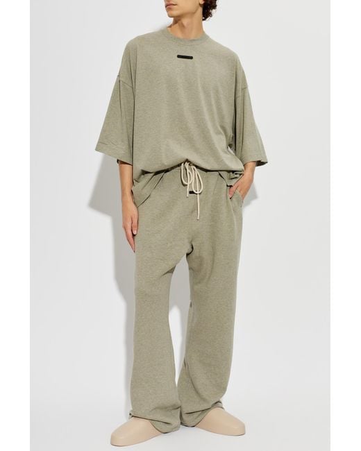 Fear Of God Natural Cotton T-Shirt With Sewn-On Logo for men