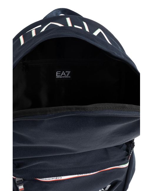 EA7 Blue Backpack With Logo