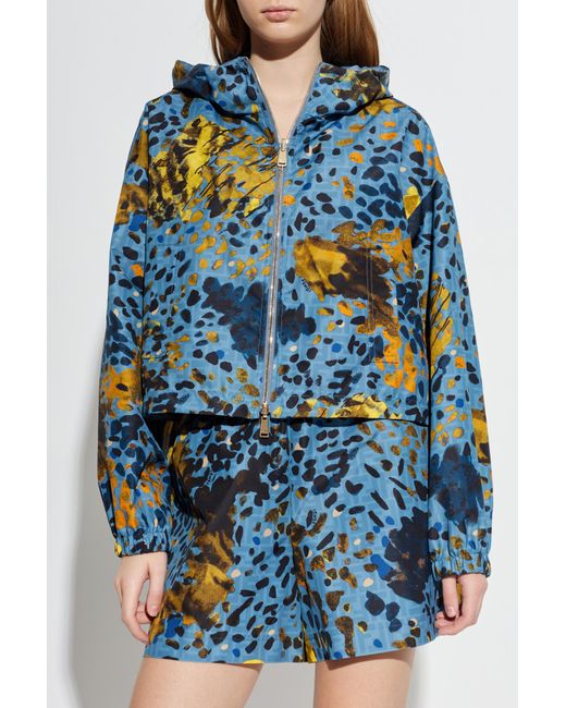 Fendi Blue Reversible Hooded Jacket