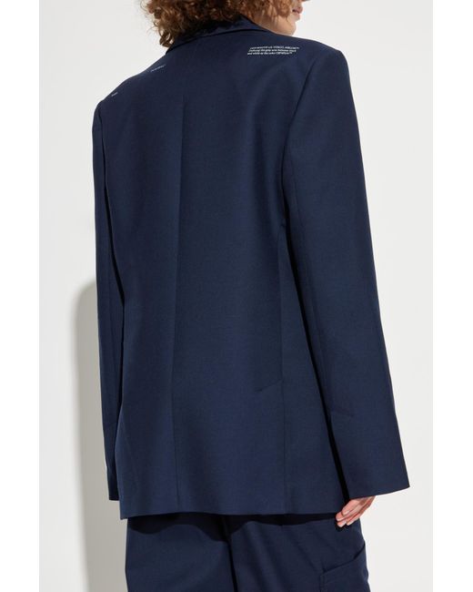 Off-White c/o Virgil Abloh Blue Loose-Fit Blazer