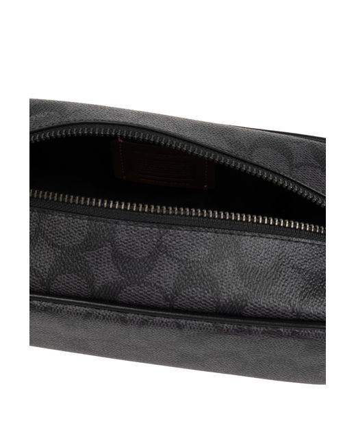 COACH Black Cosmetic Bag With Logo for men