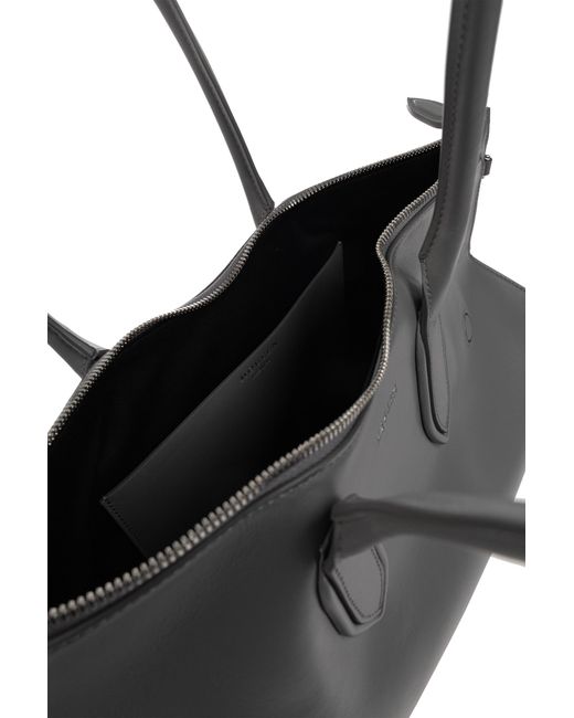 McQueen Black Leather Bag 'Manta'