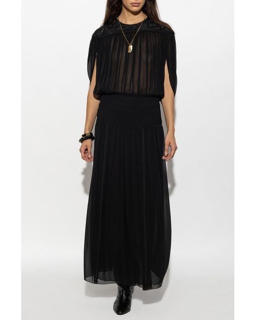 Isabel Marant Black Silk Dress 'Nesrine'