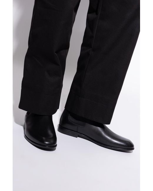 Ferragamo Black Chelsea Boots 'Angle' for men