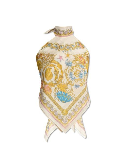 Versace Multicolor Top With An Open Back