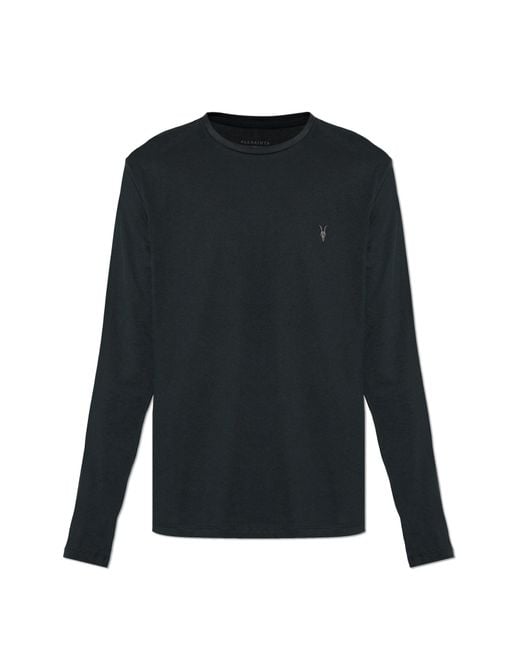 AllSaints Black Long Sleeve T-Shirt Brace for men