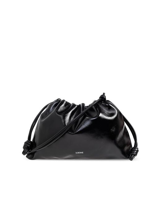 Loewe Black Shoulder Bag 'Flamenco Large'