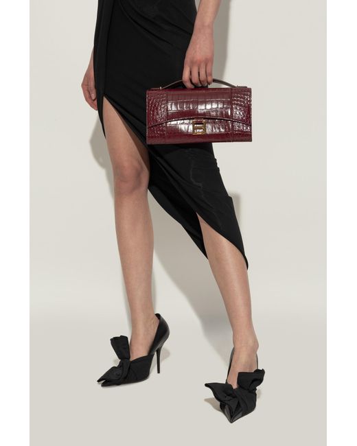 Balenciaga Purple Handbag 'Hourglass'