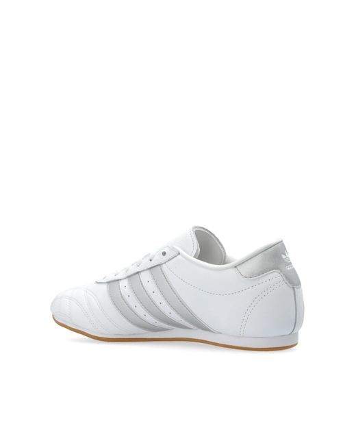 Adidas Originals White Taekwondo Leather Low-Top Sneakers