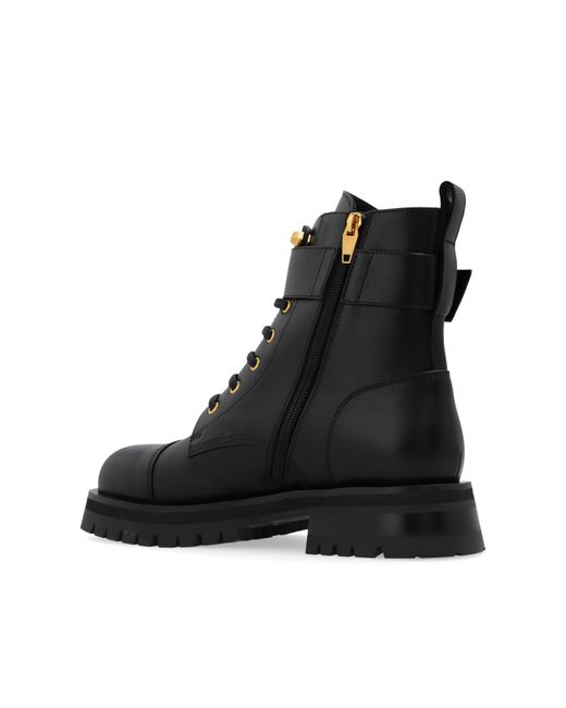 Balmain Gray 'Combat' Boots
