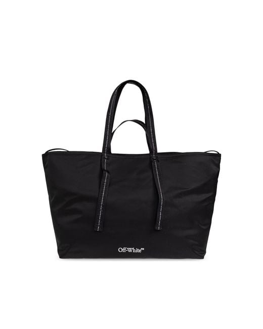 Off-White c/o Virgil Abloh Black 'Diagonal Spray' Shopper Bag for men
