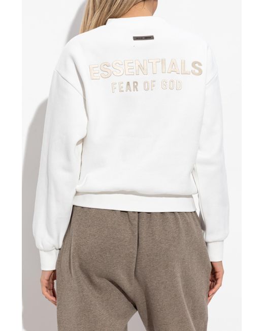 Fear Of God White Sweatshirt With A Short Stand-Up Collar