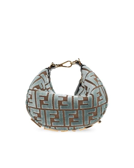 Fendi Blue `graphy Mini` Handbag,