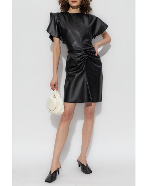 Victoria Beckham Leather Dress in Black | Lyst