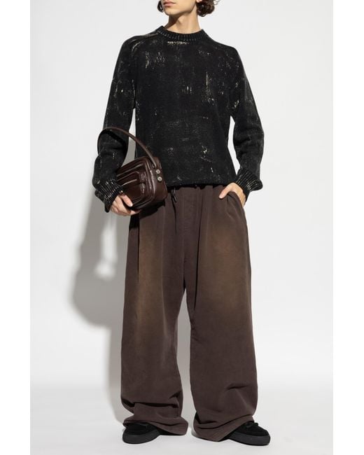 DIESEL Black Wool Sweater 'K-Maxense' for men