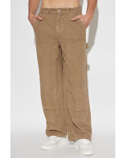 AllSaints White Corduroy Trousers 'Dunstan' for men