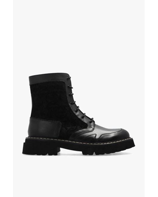 Ferragamo Black 'luri' Ankle Boots for men