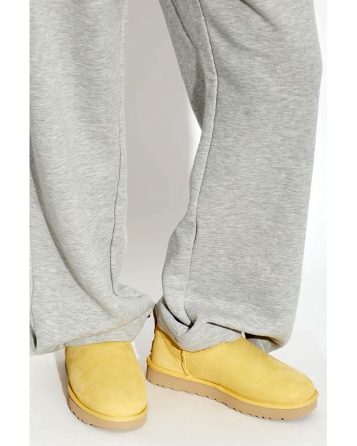 Ugg Yellow 'Classic Ultra Mini' Snow Boots