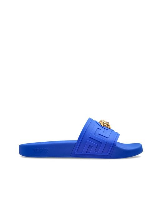 Versace Blue Rubber Flip-Flops for men