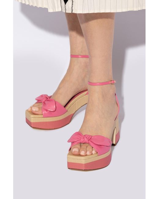 Jimmy Choo Pink Platform Sandals 'Ricia'