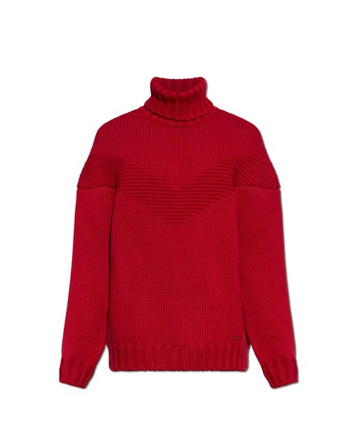 DSquared² Red Wool Turtleneck for men
