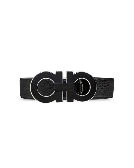 Ferragamo Black Double-Sided Belt for men