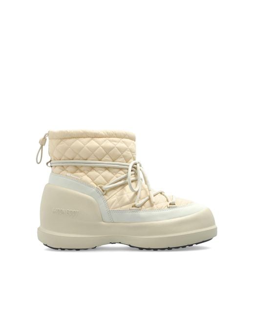 Moon Boot Natural 'Mezzaluna Quilted Mid' Snow Boots