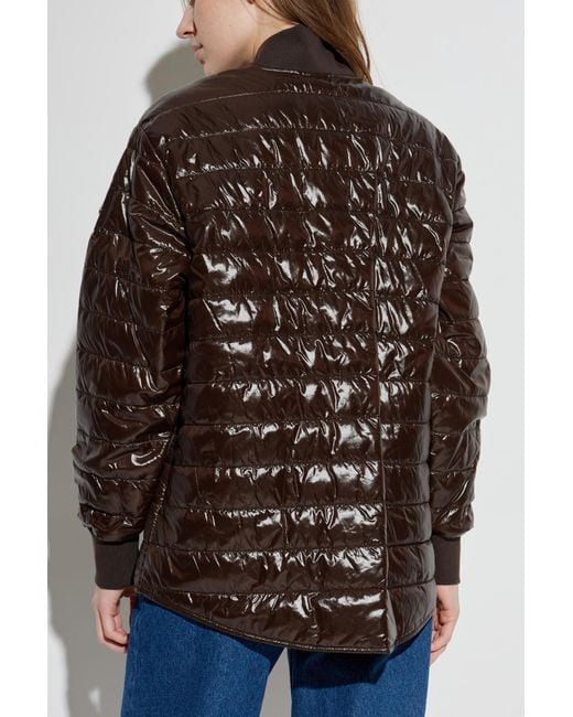 Moose Knuckles Blue Quilted Jacket With Pockets
