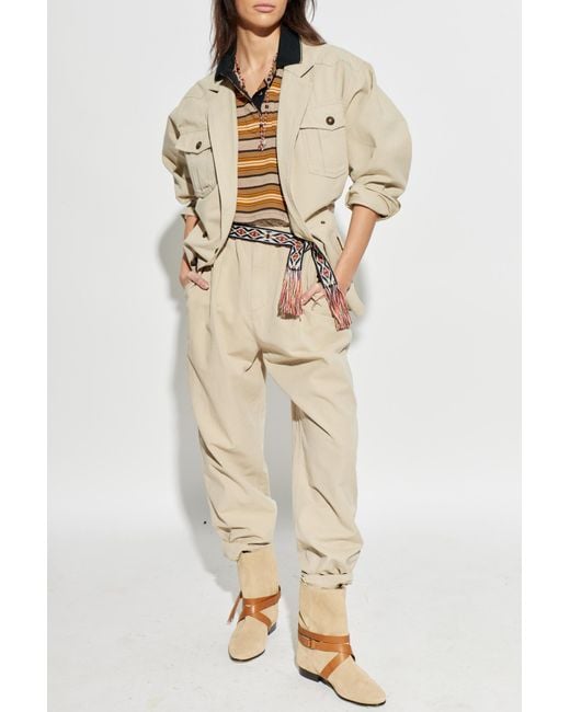 Isabel Marant Natural 'Neriah' Trousers