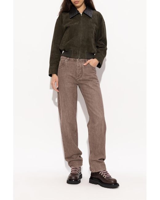 Bottega Veneta Black Leather Ankle Boots 'Lug'