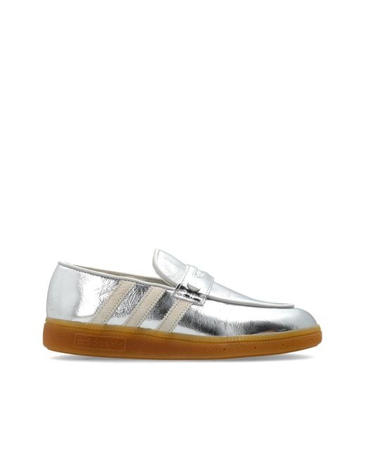 Adidas Originals White 'Handball Spezial' Shoes, 'Loafers' Type