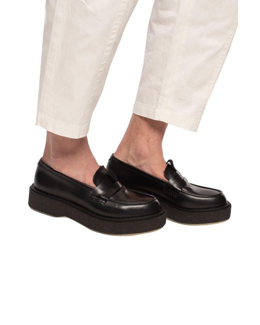 Adieu Black 'type 143' Leather Platform Shoes for men