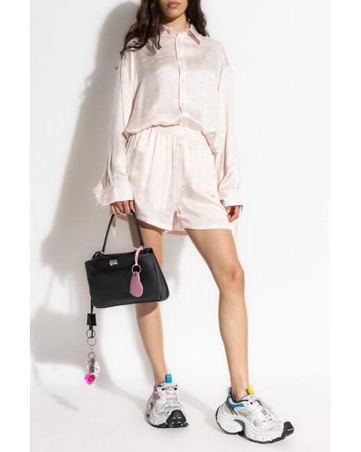 Balenciaga White Loose-Fit Silk Shirt