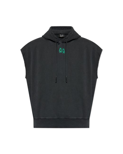 44 Label Group Black Hoodie, for men