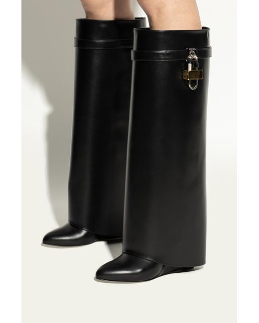 Givenchy Black Heeled Boots "Shark"