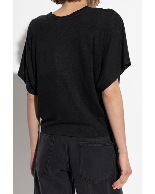 Isabel Marant Black T-Shirt "Kyanza"