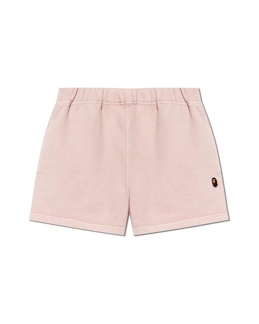 A Bathing Ape Pink Logo Shorts