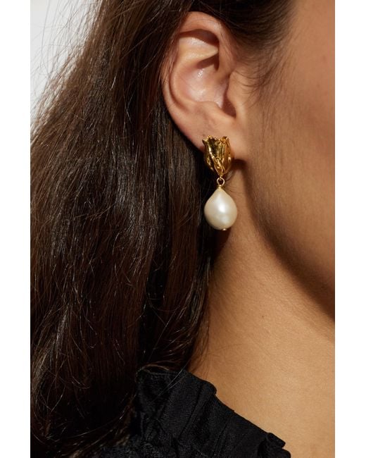 Chloé Metallic 'Tulip' Earrings