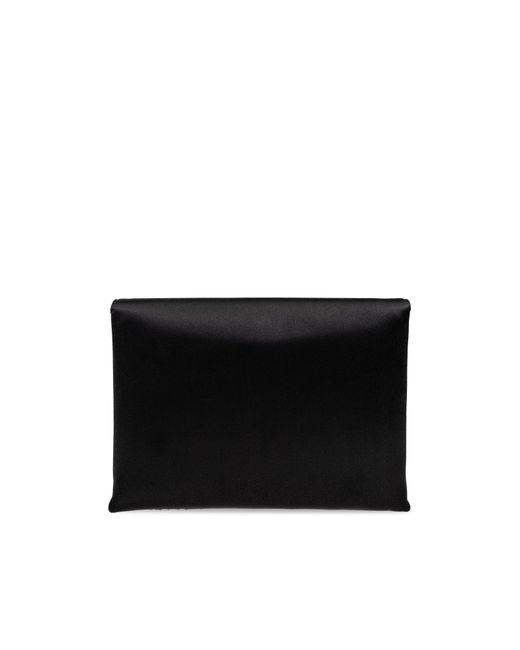 Max Mara Black Satin Clutch 'Envelope'