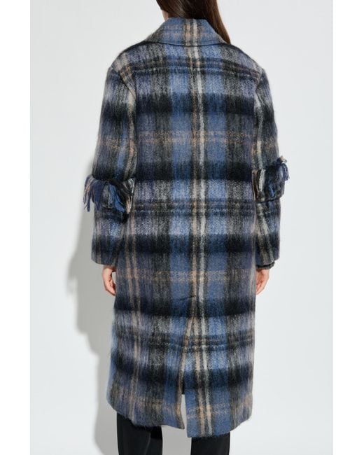 Loewe Blue Wool Coat