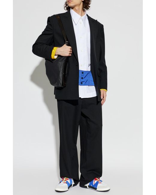 DSquared² Black Wool Blazer With A Single Vent for men